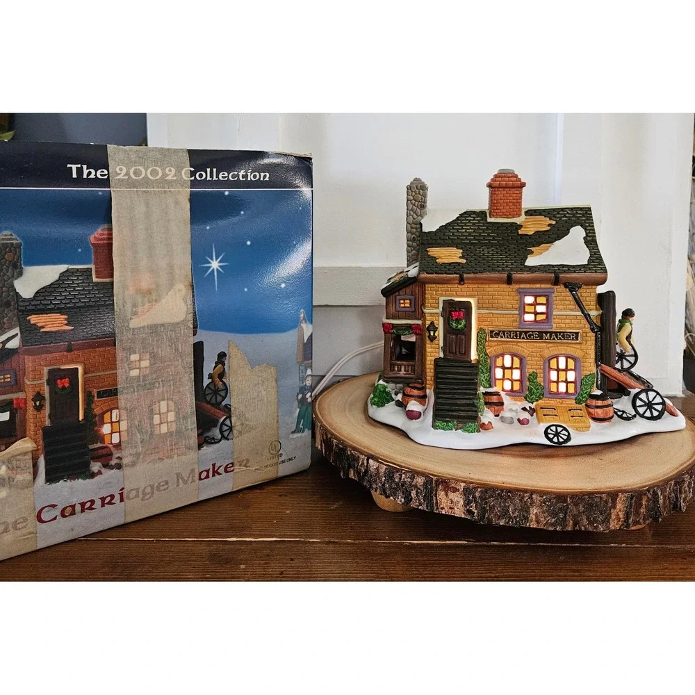 Carole Towne Collection Lemax The Carriage Maker 2002 Lighted Christmas Village